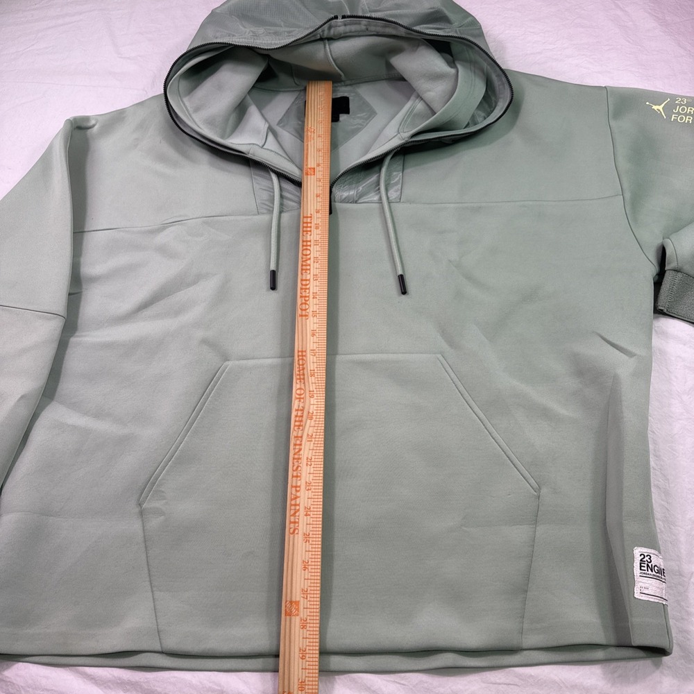 Jordan 23 Engineered Gray 3XL Men's 1/4 Zip Hoodie Logo Pockets Standard Fit - Picture 7 of 11